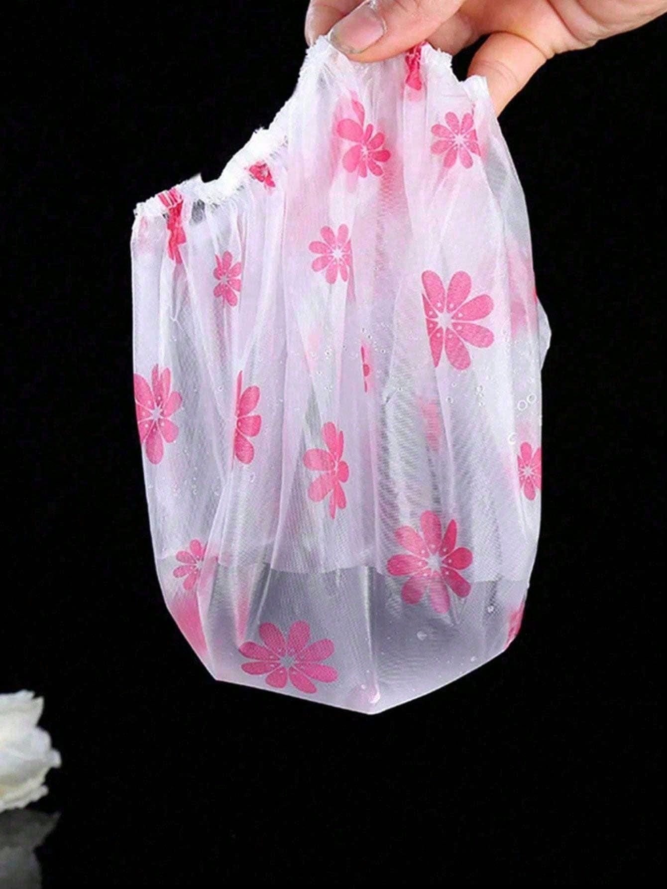 10/3pcs Reusable Waterproof Shower Cap, Bathing Cap, Kitchen Oil-Proof Dust Cap, Random Color Bathroom Shower Cap, Hair Mask Cap, Dyeing Cap, Drying Cap, Oiling Cap, Reusable PEVA Shower Cap, Cherry P