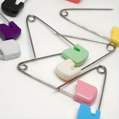 10/60 Colorful Cute Plastic Pins, Stainless Steel Pins, Cartoon Pins, Small Safety Pins, Anti-Rebound Safety Pins, Tag Pins, Used For Securing Bibs And Diapers, Decorative Accessories For Gifts And Or