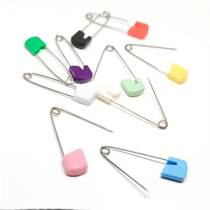 10/60 Colorful Cute Plastic Pins, Stainless Steel Pins, Cartoon Pins, Small Safety Pins, Anti-Rebound Safety Pins, Tag Pins, Used For Securing Bibs And Diapers, Decorative Accessories For Gifts And Or
