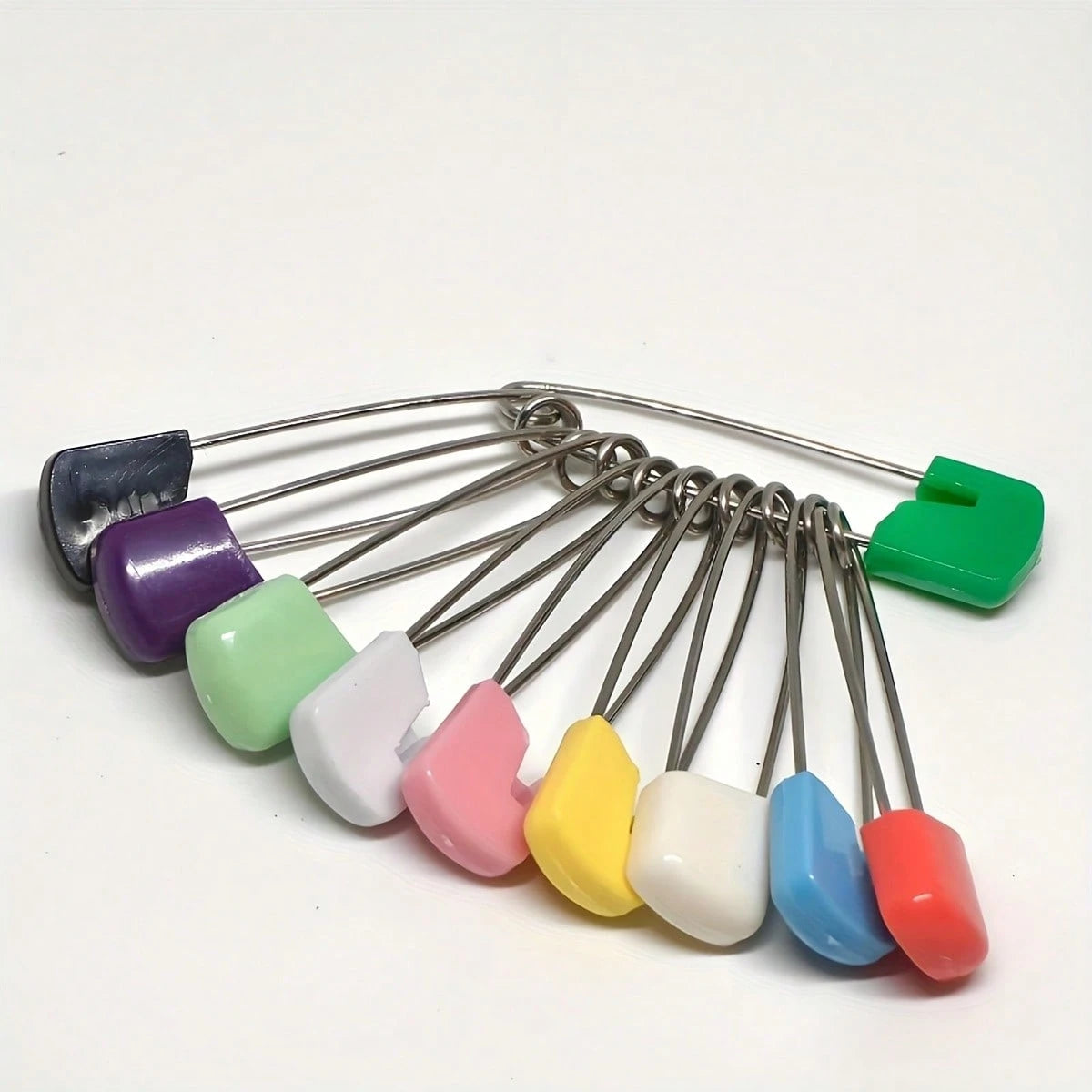 10/60 Colorful Cute Plastic Pins, Stainless Steel Pins, Cartoon Pins, Small Safety Pins, Anti-Rebound Safety Pins, Tag Pins, Used For Securing Bibs And Diapers, Decorative Accessories For Gifts And Or