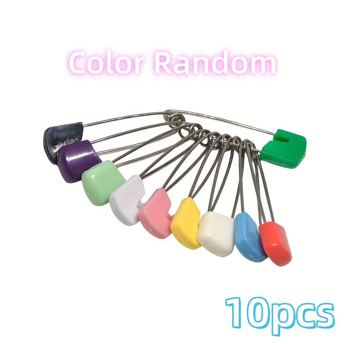 10/60 Colorful Cute Plastic Pins, Stainless Steel Pins, Cartoon Pins, Small Safety Pins, Anti-Rebound Safety Pins, Tag Pins, Used For Securing Bibs And Diapers, Decorative Accessories For Gifts And Or