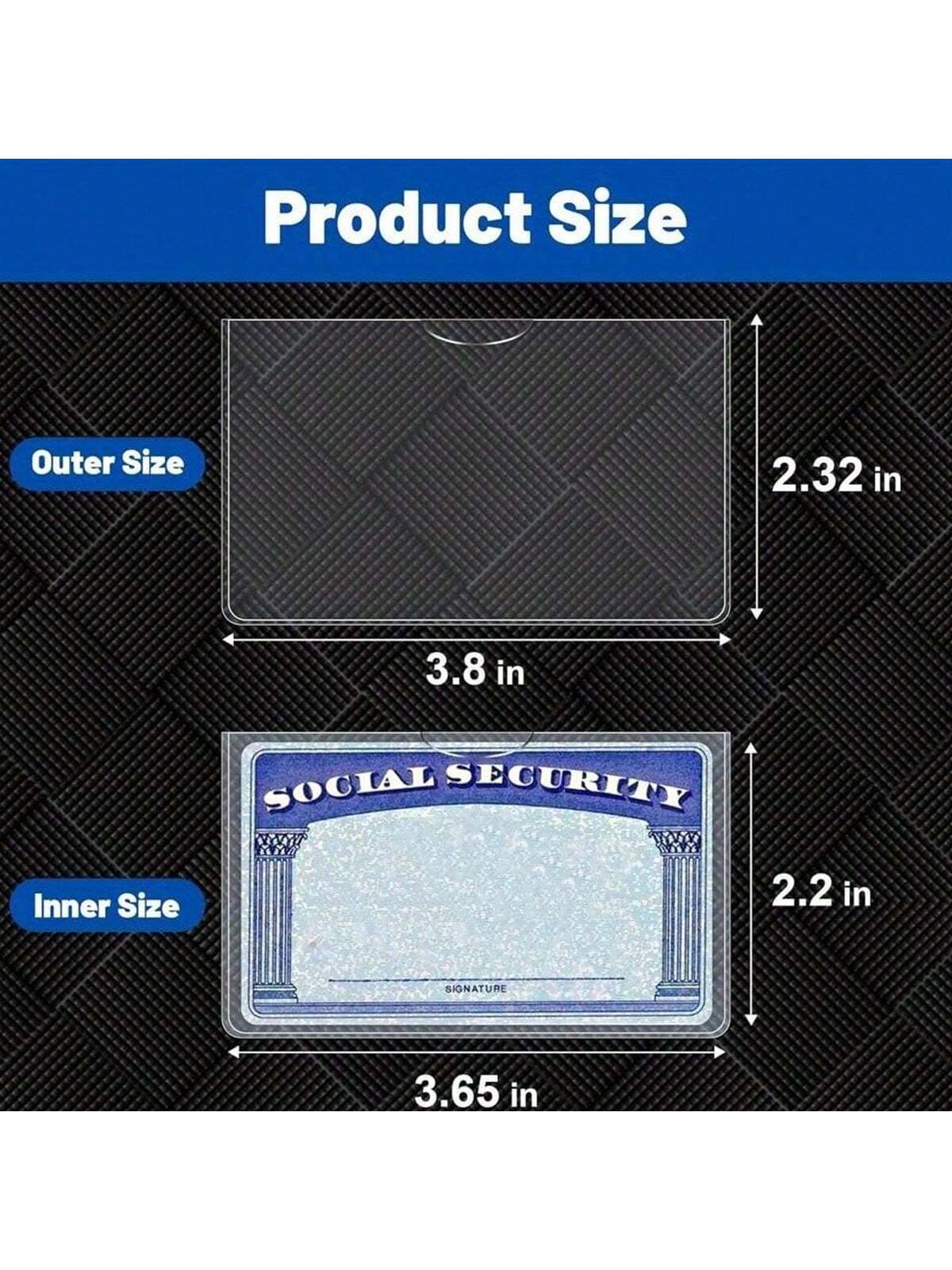 10 Packs Social Security Card Protector Sleeves- Waterproof 31 Mil Soft Clear Card Sleeves For SSN Card Medicare Card And Card Protection Gifts For Card Holder Wallet Business Card Holder Credit Card