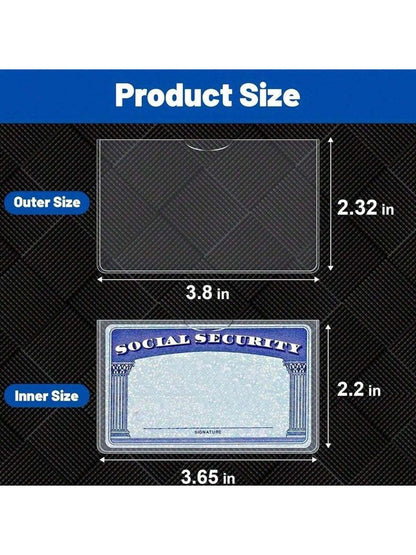 10 Packs Social Security Card Protector Sleeves- Waterproof 31 Mil Soft Clear Card Sleeves For SSN Card Medicare Card And Card Protection Gifts For Card Holder Wallet Business Card Holder Credit Card