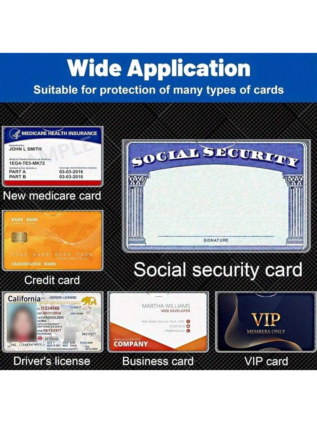 10 Packs Social Security Card Protector Sleeves- Waterproof 31 Mil Soft Clear Card Sleeves For SSN Card Medicare Card And Card Protection Gifts For Card Holder Wallet Business Card Holder Credit Card