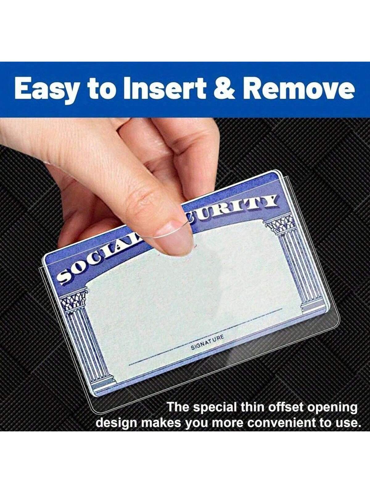 10 Packs Social Security Card Protector Sleeves- Waterproof 31 Mil Soft Clear Card Sleeves For SSN Card Medicare Card And Card Protection Gifts For Card Holder Wallet Business Card Holder Credit Card
