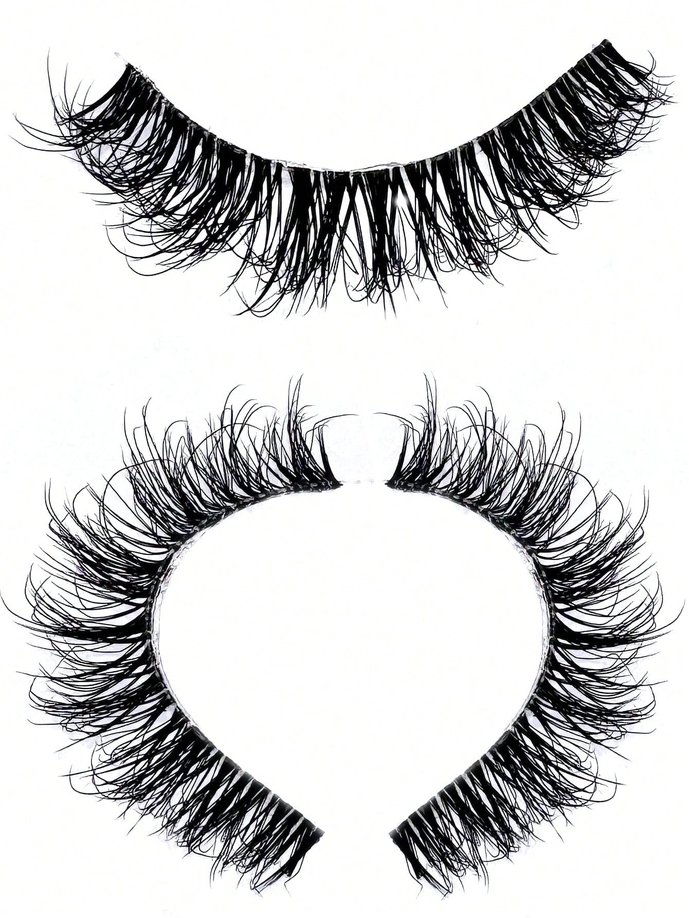 10 Pairs Russian Striped Fluffy Cat Eye Lashes, D Curl Dramatic Messy Faux Mink False Eyelashes For Makeup Strip Lashes,Lashes,Eyelashes,Fake Lashes