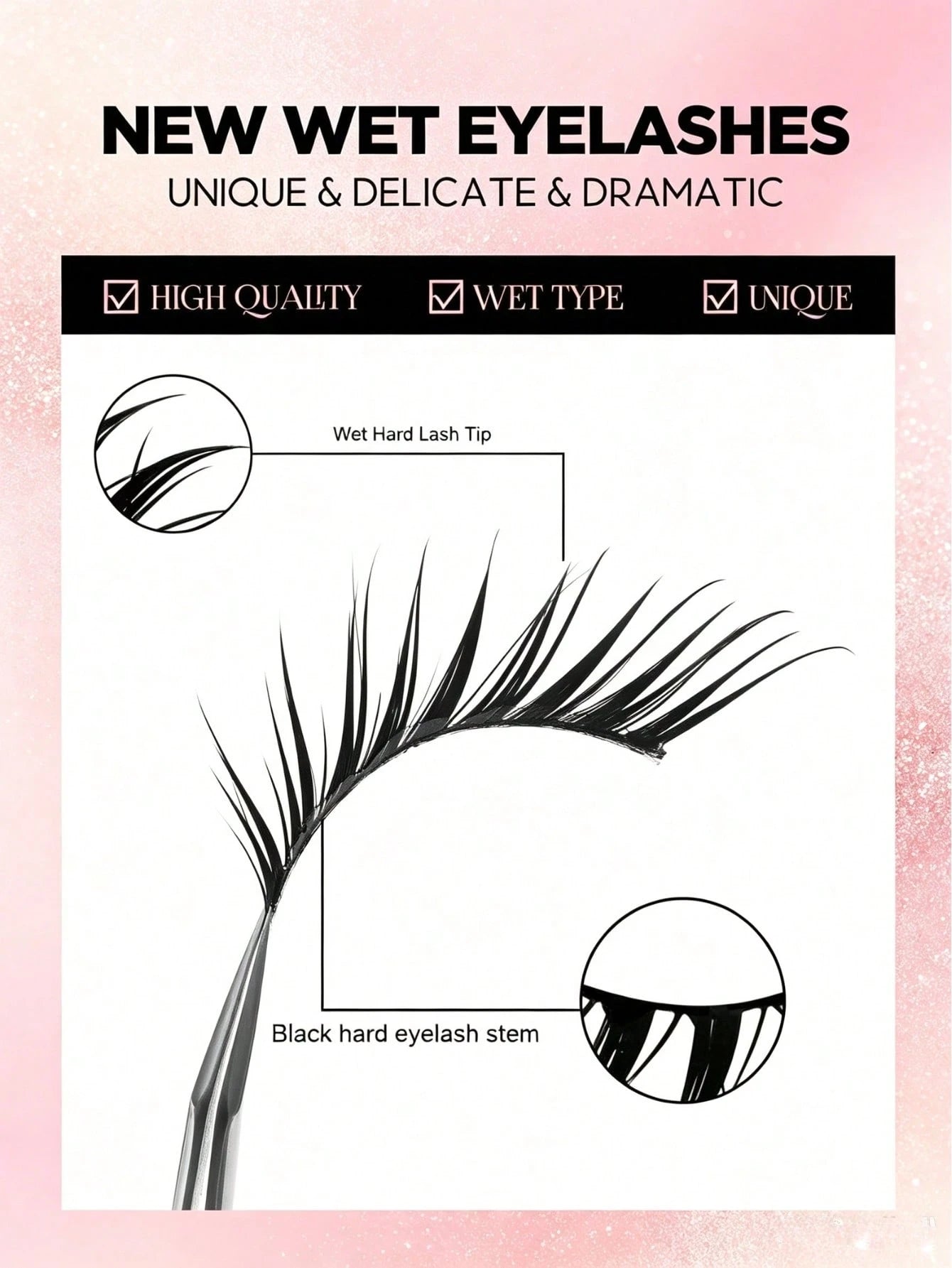 10 Pairs Wet-Look Fox Eye Anime False Eyelashes, Exaggerated Pointed Wet Glossy False Eyelashes, Long-Lasting Reusable, Suitable For Anime Cosplay, Halloween, Nightclub And Daily Makeup