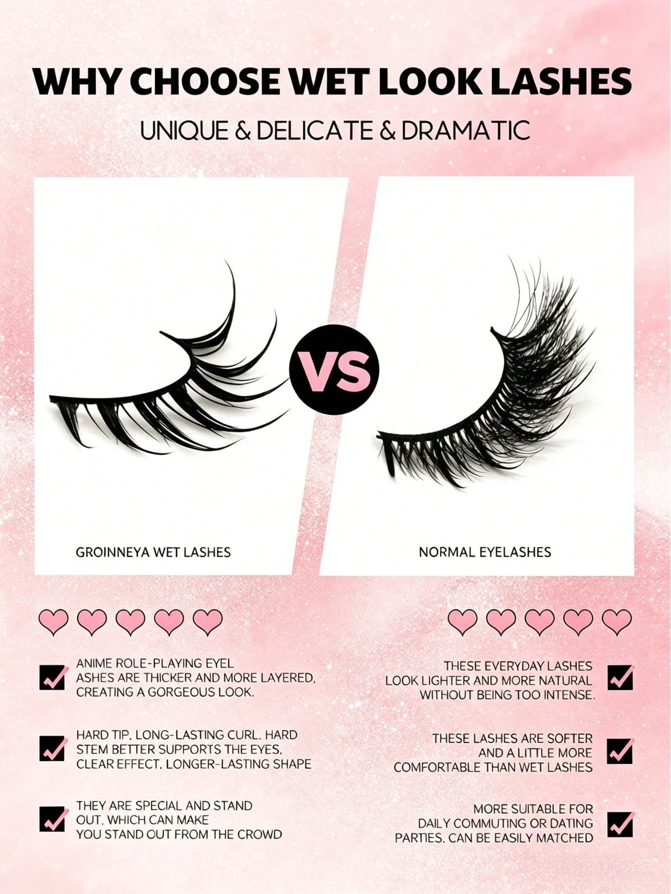 10 Pairs Wet-Look Fox Eye Anime False Eyelashes, Exaggerated Pointed Wet Glossy False Eyelashes, Long-Lasting Reusable, Suitable For Anime Cosplay, Halloween, Nightclub And Daily Makeup