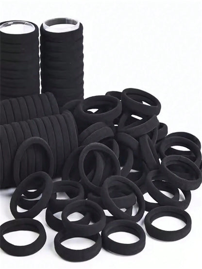 100/50/10pcs Minimalist High Elasticity All-Match Hair Bands, Women's Daily Hair Bands, Solid Color Versatile Hair Bands, Suitable For Ponytails, Sports, Yoga And Home Use