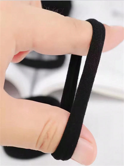 100/50/10pcs Minimalist High Elasticity All-Match Hair Bands, Women's Daily Hair Bands, Solid Color Versatile Hair Bands, Suitable For Ponytails, Sports, Yoga And Home Use