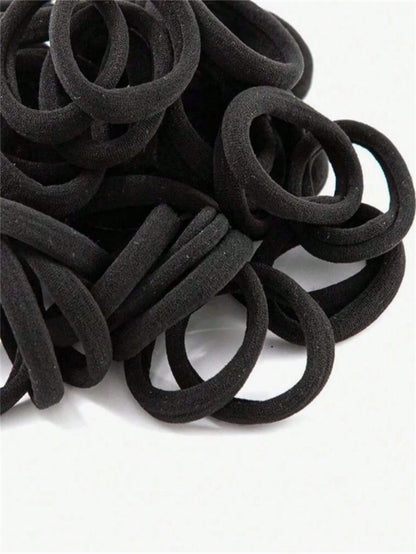 100/50/10pcs Minimalist High Elasticity All-Match Hair Bands, Women's Daily Hair Bands, Solid Color Versatile Hair Bands, Suitable For Ponytails, Sports, Yoga And Home Use