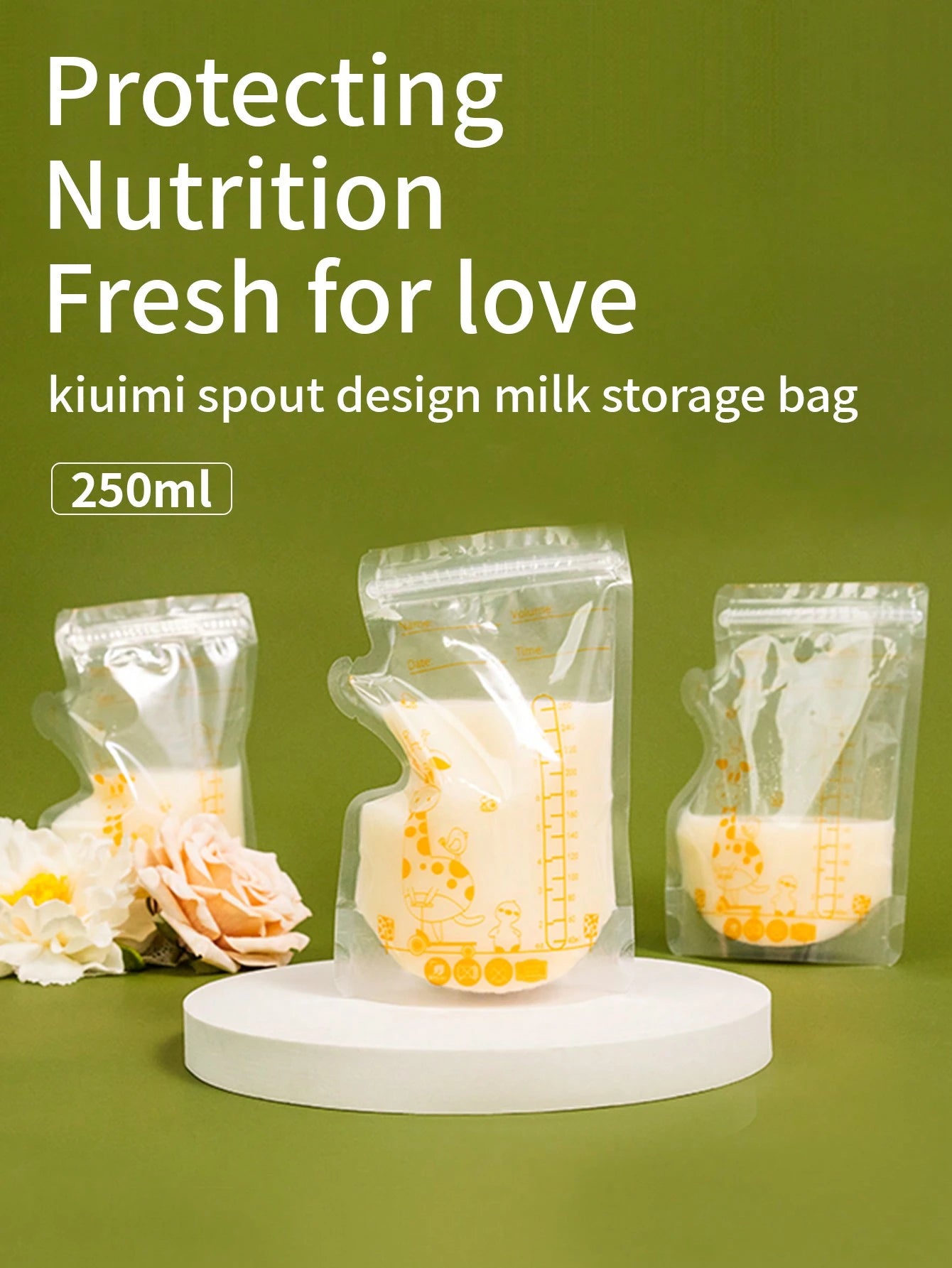 100pcs 8oz Breastmilk Storage Bags, Spill-Proof Flat Breastfeeding Milk Bags, Disposable Milk Storage Bags For Food & Snack Storage