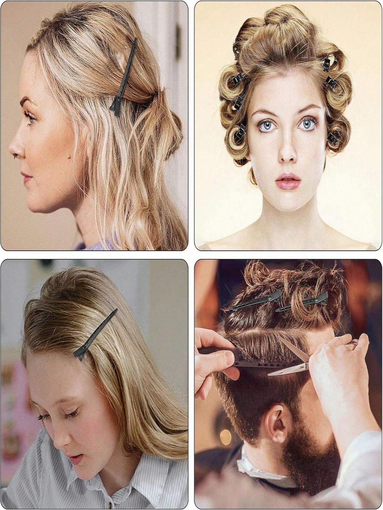 100pcs 9CM Fluffy Hair Root Clips, Designed For Hair Salons, High Quality. DIY Hair Styling Tool, Easily Create Fluffy Hair Roots, Add Volume And Layering, Perfect Choice For Hair Styling