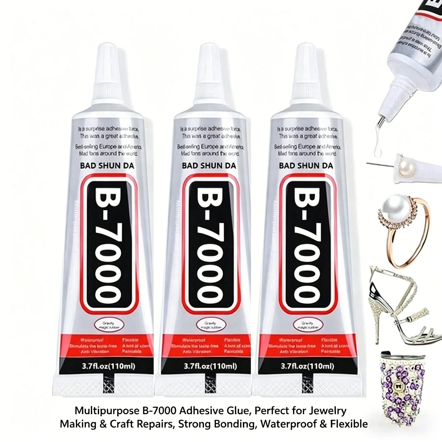 10ml B7000 Adhesive, Jewelry Glue For Headband, Brooch, Jewelry Setting, Diamond, Earrings, Pendant DIY Crafts, Super Strong Bonding Agent