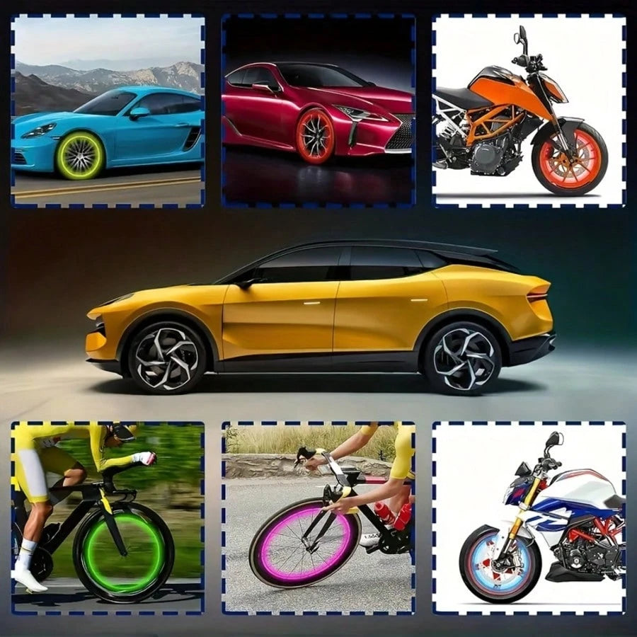 10pcs Illuminated Tire Valve Caps To Prevent Flat Tires, Suitable For Cars, Motorcycles, Bicycles And Trucks, Providing A Stylish Look. Suitable For Most Cars/SUV, And Other Vehicles.