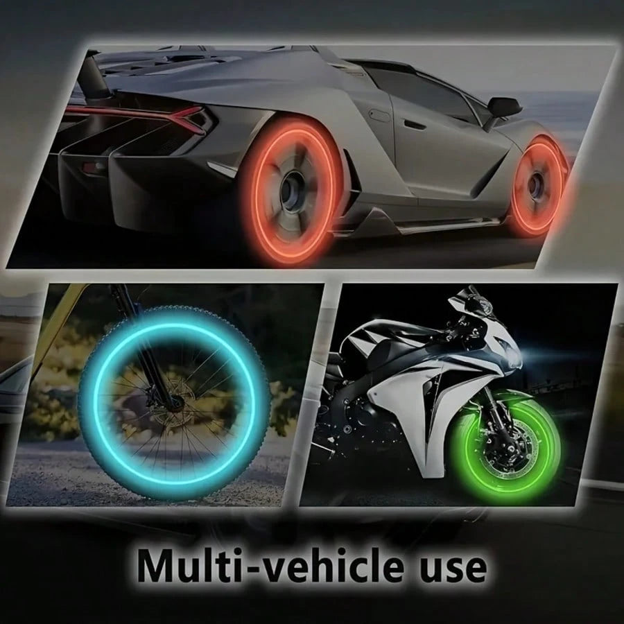 10pcs Illuminated Tire Valve Caps To Prevent Flat Tires, Suitable For Cars, Motorcycles, Bicycles And Trucks, Providing A Stylish Look. Suitable For Most Cars/SUV, And Other Vehicles.