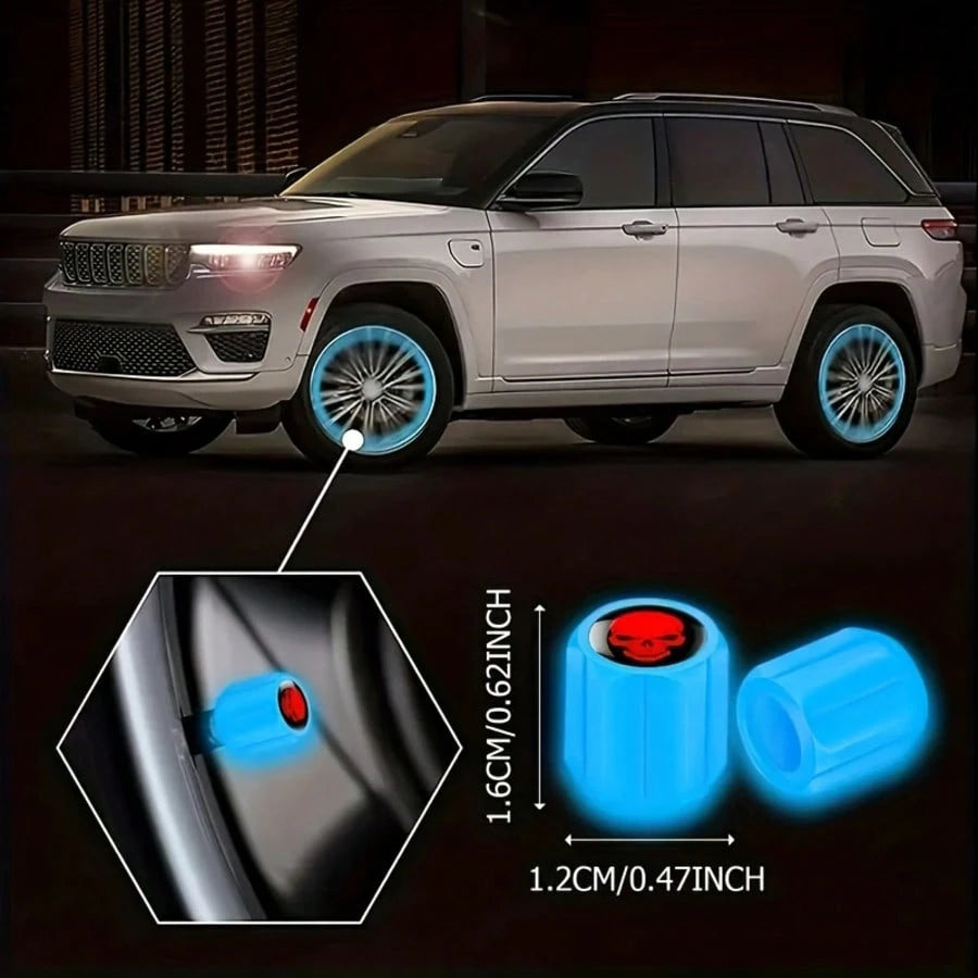 10pcs Illuminated Tire Valve Caps To Prevent Flat Tires, Suitable For Cars, Motorcycles, Bicycles And Trucks, Providing A Stylish Look. Suitable For Most Cars/SUV, And Other Vehicles.