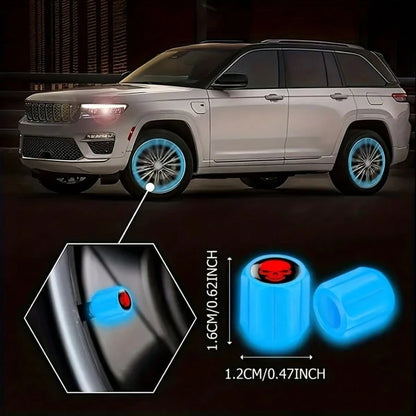 10pcs Illuminated Tire Valve Caps To Prevent Flat Tires, Suitable For Cars, Motorcycles, Bicycles And Trucks, Providing A Stylish Look. Suitable For Most Cars/SUV, And Other Vehicles.