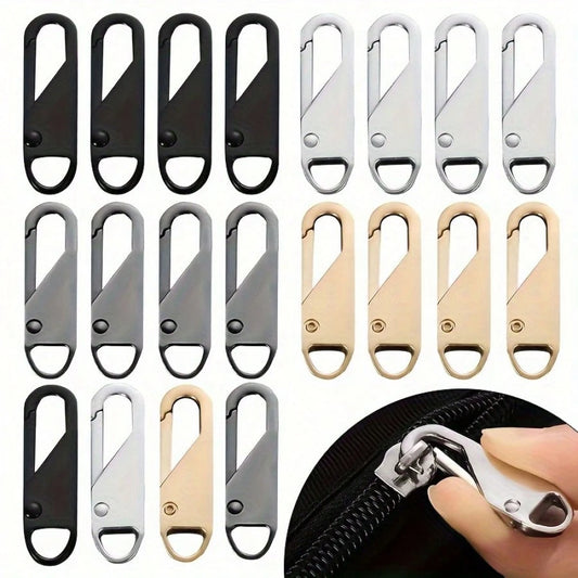10pcs Multi-Purpose Zipper Pulls Replacement- Suitable For Luggage, Jackets Etc.- Easy To Install,- 1.5 Inch X 0.5 Inch- Various Colors Available