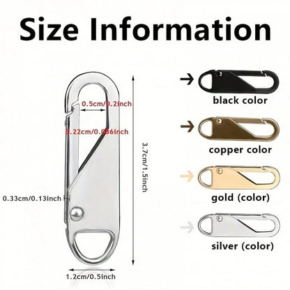 10pcs Multi-Purpose Zipper Pulls Replacement- Suitable For Luggage, Jackets Etc.- Easy To Install,- 1.5 Inch X 0.5 Inch- Various Colors Available