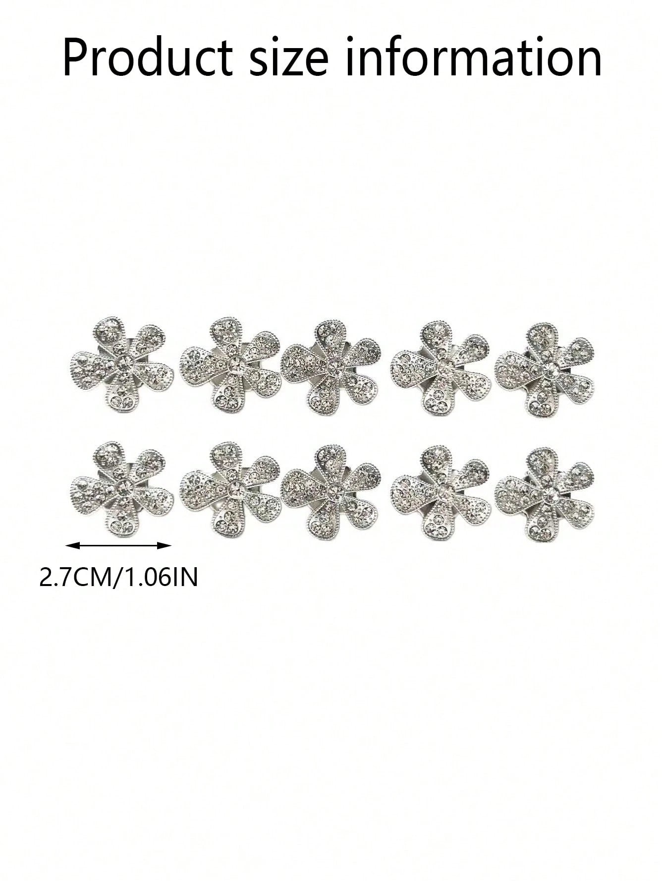 10pcs Rhinestone Flower Car Air Vent Decor, Crystal Rhinestone Car Air Vent Clip, Cute Car Air Vent Clip Interior Decoration Accessories, Suitable For Women And Girls, Decorative Diamond Car Decor Shi