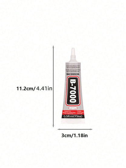 110ml Transparent B7000 Glue, Clear Flexible Waterproof Multi-Purpose Adhesive, Suitable For Phone Screen Repair, Rhinestones, Jewelry Making, Clothing, Shoes, Bags, Resin Crafts, Acrylic Decor, Minia