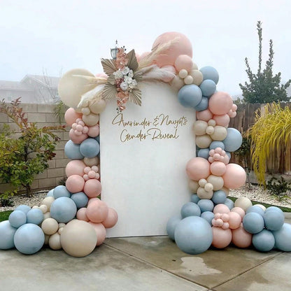 115pcs Gray Pink And Gray Blue Balloon Arch Sets Reveal Gender For Boys, Girls, Children's Birthdays, Baby Showers, Party Decorations