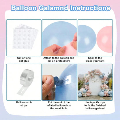 115pcs Gray Pink And Gray Blue Balloon Arch Sets Reveal Gender For Boys, Girls, Children's Birthdays, Baby Showers, Party Decorations