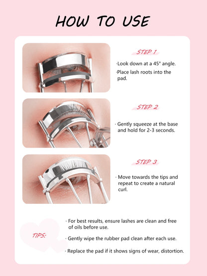 11pcs/5pcs/1pc Professional Eyelash Curler + Replacement Rubber Pads Set, Long-Lasting Use, Longer And Fuller Lashes- Easy To Use And For Eyes, Eyelash Curler, Easy Styling Without Pinching Skin, Pro
