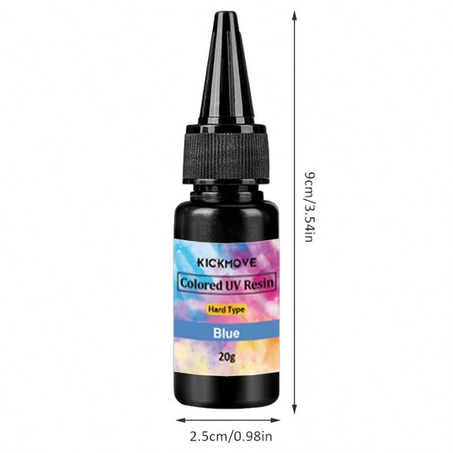 12-Color UV Resin Diamond Glitter, UV Transparent Curing Resin Glue, Odorless Low Shrinkage UV Resin Kit, Suitable For Crafts, Jewelry Making- Earrings, Rings, Keychains, Decorations (20g Each)