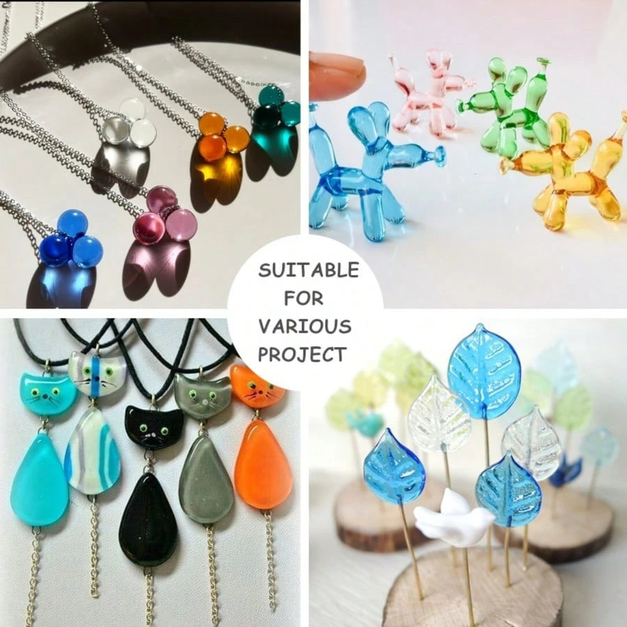 12-Color UV Resin Diamond Glitter, UV Transparent Curing Resin Glue, Odorless Low Shrinkage UV Resin Kit, Suitable For Crafts, Jewelry Making- Earrings, Rings, Keychains, Decorations (20g Each)
