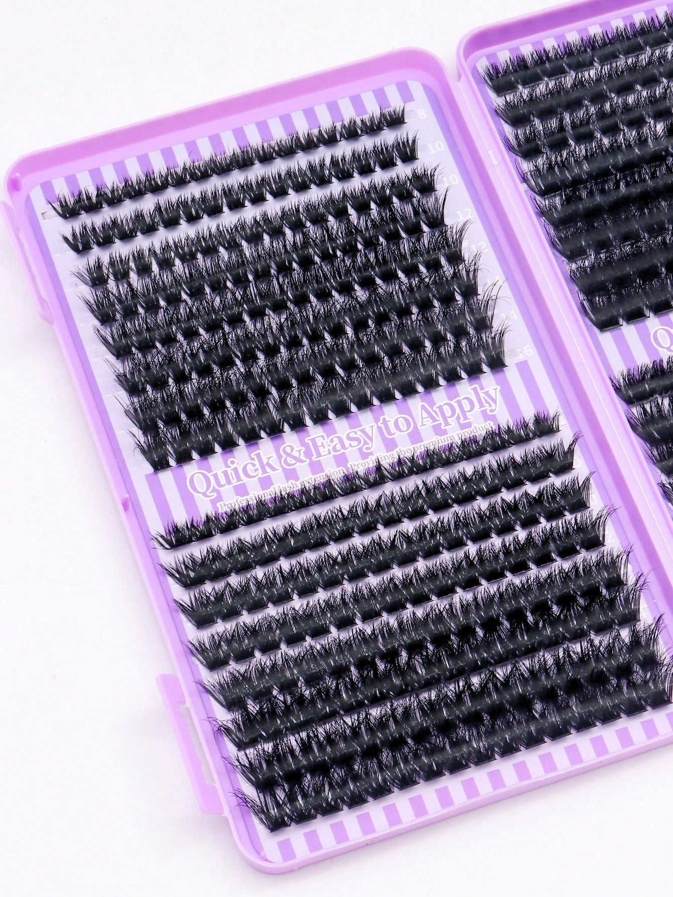 1280pcs/640pcs DD Curl Individual False Eyelashes, High Volume Lash Book, 50D60D80D100D Lash Clusters, Beginner-Friendly,DIY Fox Eyes/Cat Eyes Makeup, Includes Lash Glue, Tweezers, For Weddings, Part