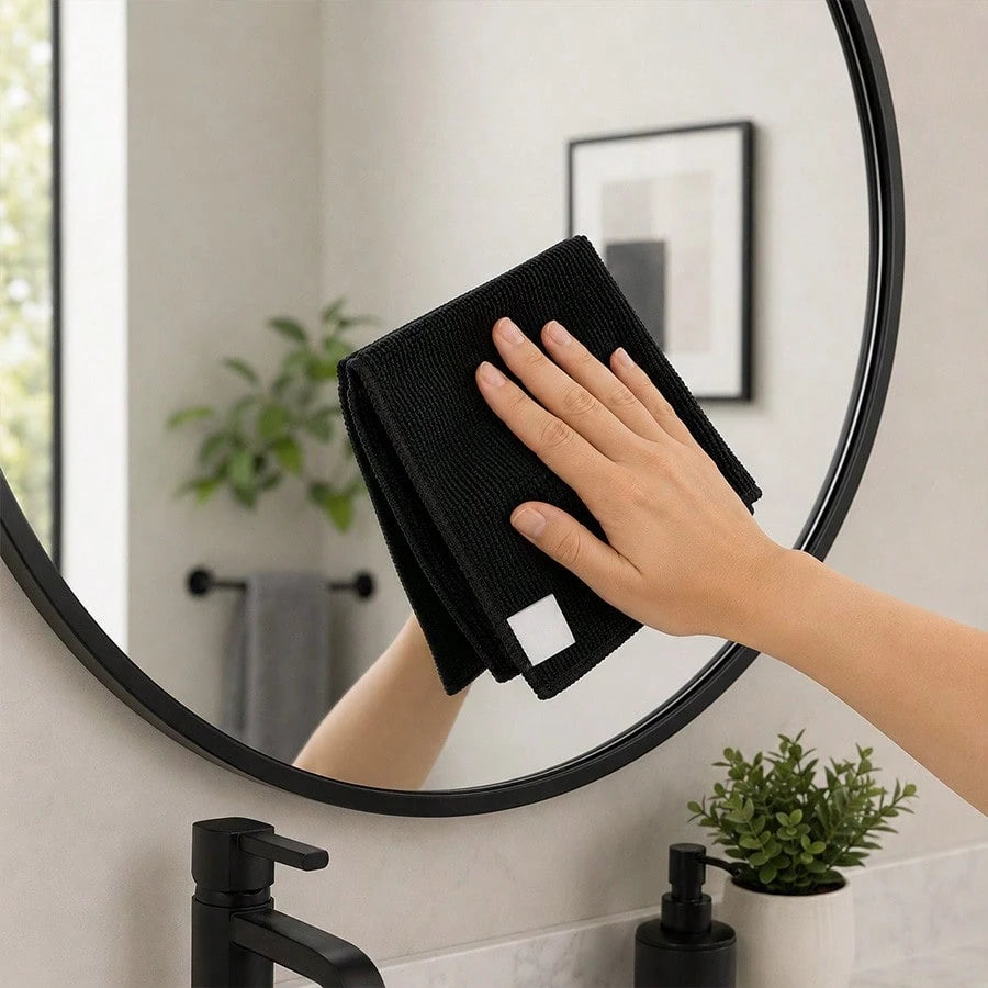 12pcs/4pcs/1pc Microfiber Towels, Black Cleaning Cloths, Thickened Dish Cloths, Kitchen Dish Towels, Pot And Pan Cleaning Cloths, Towel Cleaning Tools, Kitchen, Bathroom, Home, Hotel, Restaurant Clean