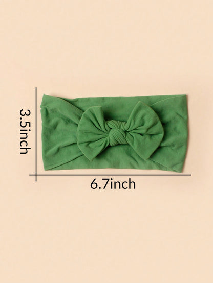 12pcs Baby Bow Decor Plain Polyamide Hair Band Love Valentine