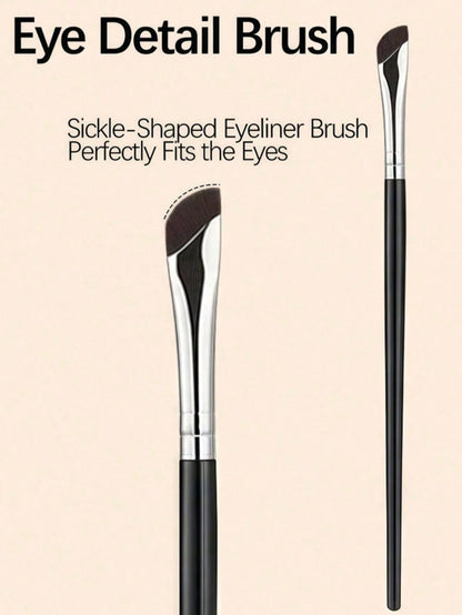14pcs Precise Eye Makeup Brush Set, Including Angled Eyeliner Brush, Ultra-Fine Eyeliner Brush And Eyebrow Brush, Suitable For Eyebrows, Eyeliner And Eyeshadow, Easily Create Charming Eye Makeup. Made