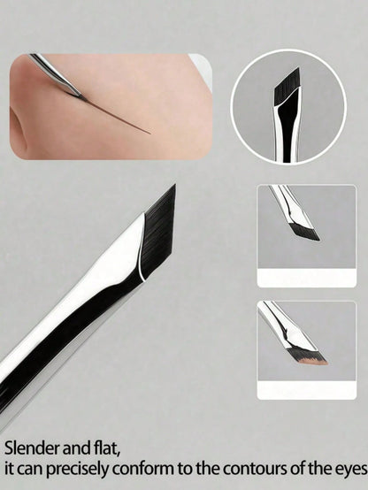 14pcs Precise Eye Makeup Brush Set, Including Angled Eyeliner Brush, Ultra-Fine Eyeliner Brush And Eyebrow Brush, Suitable For Eyebrows, Eyeliner And Eyeshadow, Easily Create Charming Eye Makeup. Made