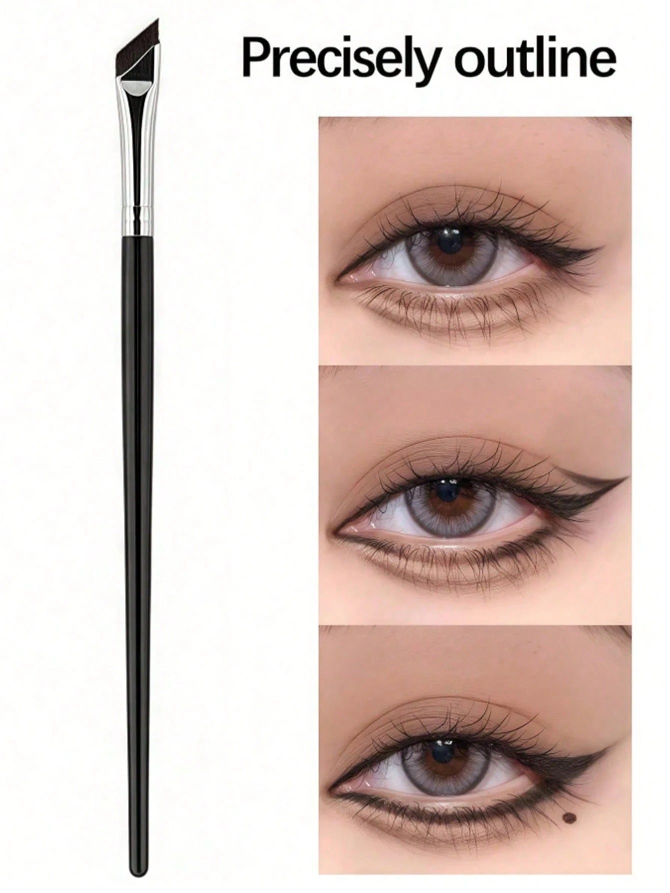 14pcs Precise Eye Makeup Brush Set, Including Angled Eyeliner Brush, Ultra-Fine Eyeliner Brush And Eyebrow Brush, Suitable For Eyebrows, Eyeliner And Eyeshadow, Easily Create Charming Eye Makeup. Made