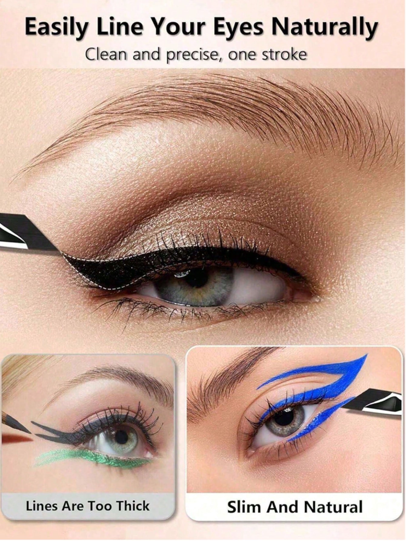 14pcs Precise Eye Makeup Brush Set, Including Angled Eyeliner Brush, Ultra-Fine Eyeliner Brush And Eyebrow Brush, Suitable For Eyebrows, Eyeliner And Eyeshadow, Easily Create Charming Eye Makeup. Made