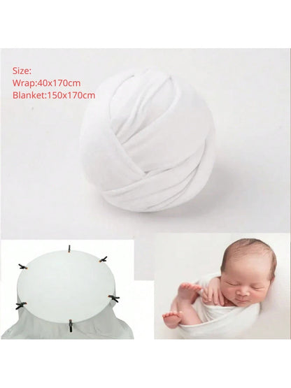 150X170cm Newborn Photography Props Backdrop Wrap Set Soft Fabrics Shoot Studio Accessories Baby Posing Frame Blankets Stretch Wraps Baby Shower Family Decorations Gifts Baby Shower Easter Gift Things