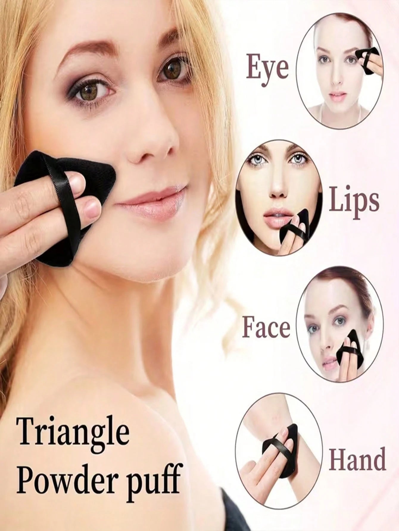 15pcs Makeup Brush Set, Includes 2 Black Triangular Makeup Sponges, Soft And Sticky For Loose Powder; Also 13pcs Makeup Brushes For Blush, Liquid Lipstick, Lipstick, Concealer, Foundation, Primer, Bra
