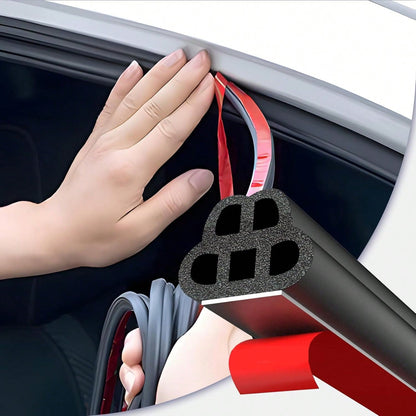 16.4ft/5m Rubber Seal Strip, Dual-Layer 5-Hole Universal Self-Adhesive Waterproof Soundproof Seal For Car Door, Waterproof