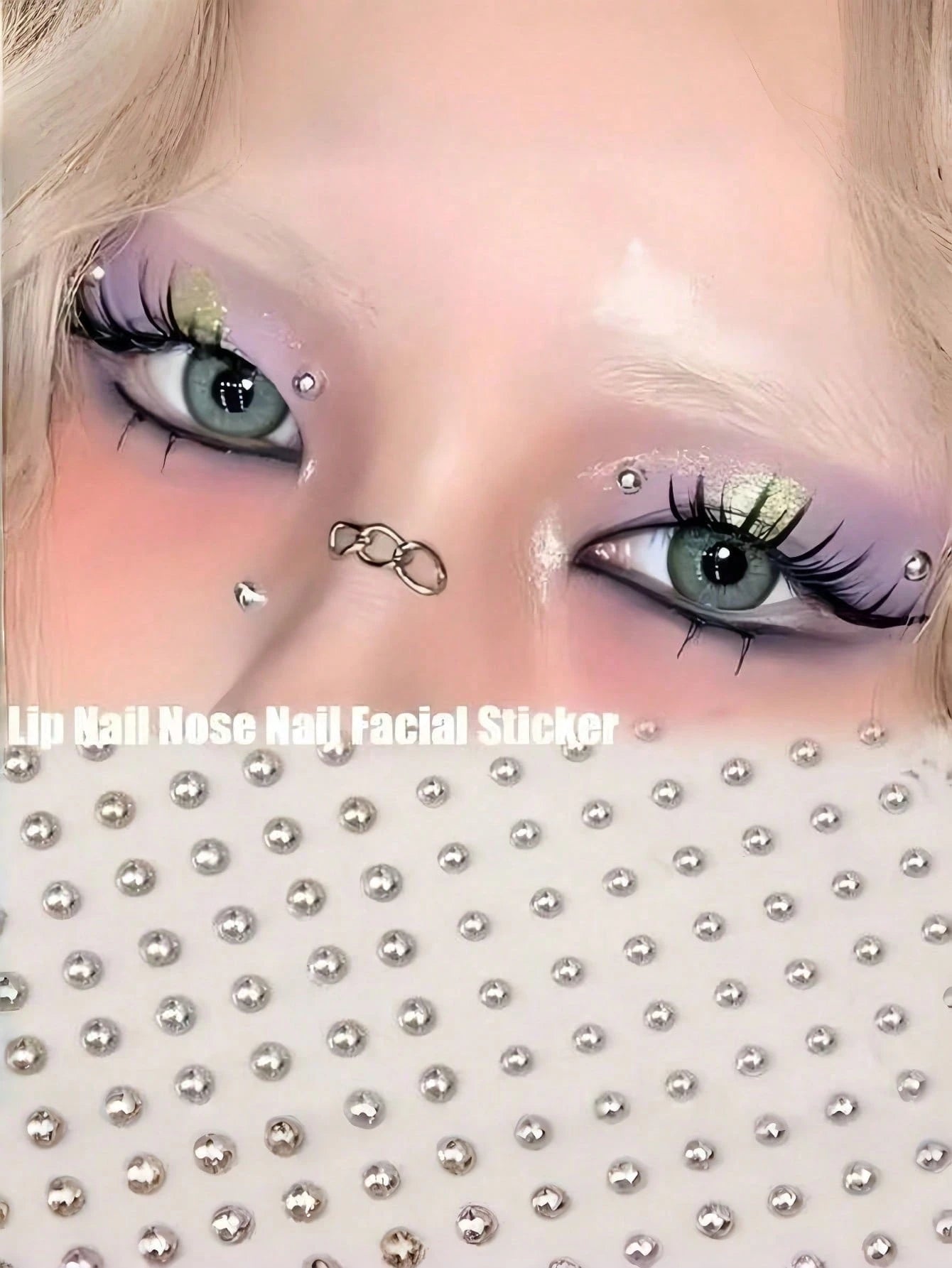 165/180pcs No-Piercing Lip Rings, Self-Adhesive Waterproof Reusable Fake Lip Rings, Eyebrow Nose Studs, Body Navel Jewelry Accessories, Suitable For Carnival/Mardi Gras/Costume Party