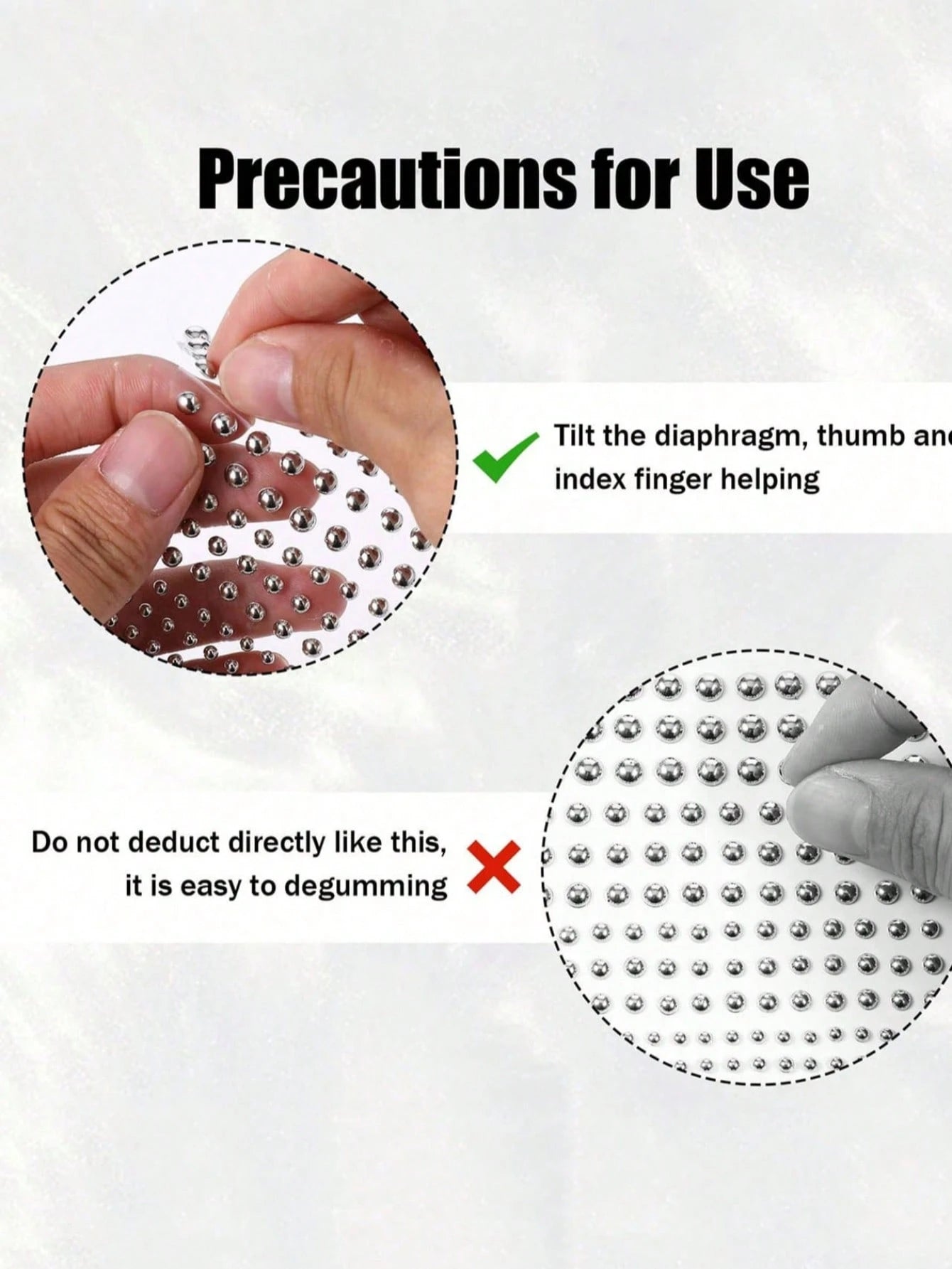 1650/1320/825/495/330/165pcs 3-6mm Silver-Plated Acrylic Y2K Sexy Body Jewelry Stickers + Tweezer, Fake Nose Ring Ear Stud Sticker, Fake Eyebrow & Lip Ring Non-Piercing Body Jewelry, Face Gems For Par
