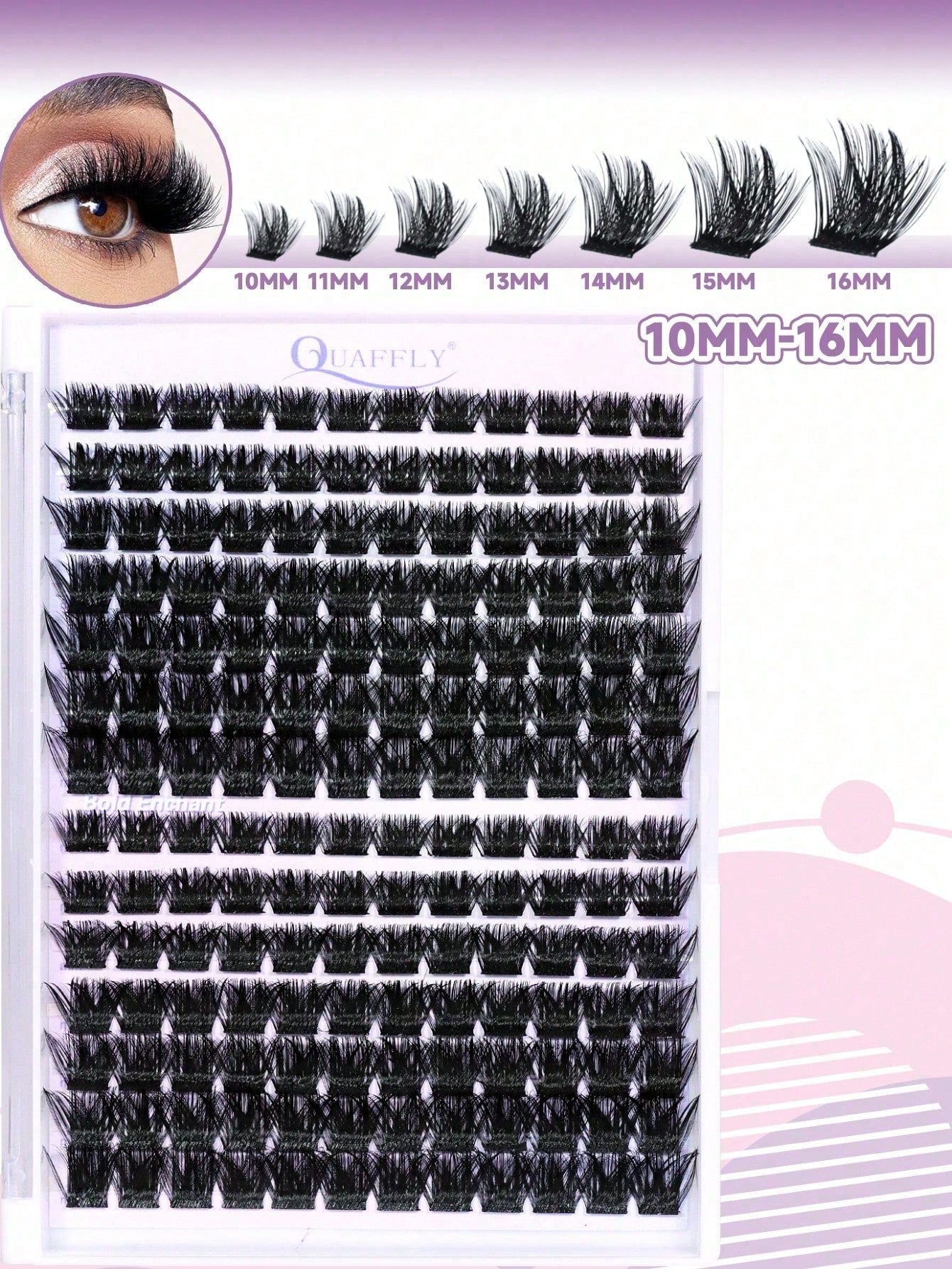 168PCS C Curl 9-16 MM Natural Lash Clusters Wispy Eyelash Clusters Cluster Eyelash Extensions Natural Lash Extension Soft Comfortable Cluster Lashes For Everyday Wear