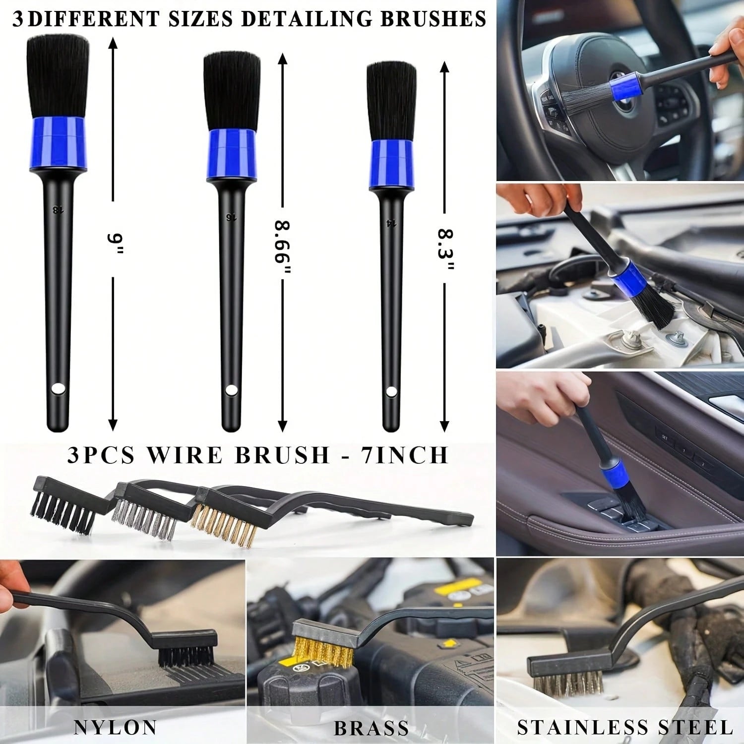 19 Piece Car Care Tools, High-Power Handheld Vacuum Cleaner, Cleaning And Car Wash Kit, Interior Cleaning Set. Available In Purple, Blue, And Purple.