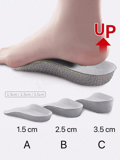 1pair Unisex Invisible Comfortable Non-Fatiguing Insole, High-Elastic Shock-Absorbing 3/4 Insole For Sports Shoes, Casual Shoes, Low-Top Sneakers, High-Top Boots For Women Men Sneakers Shoes, Casual S