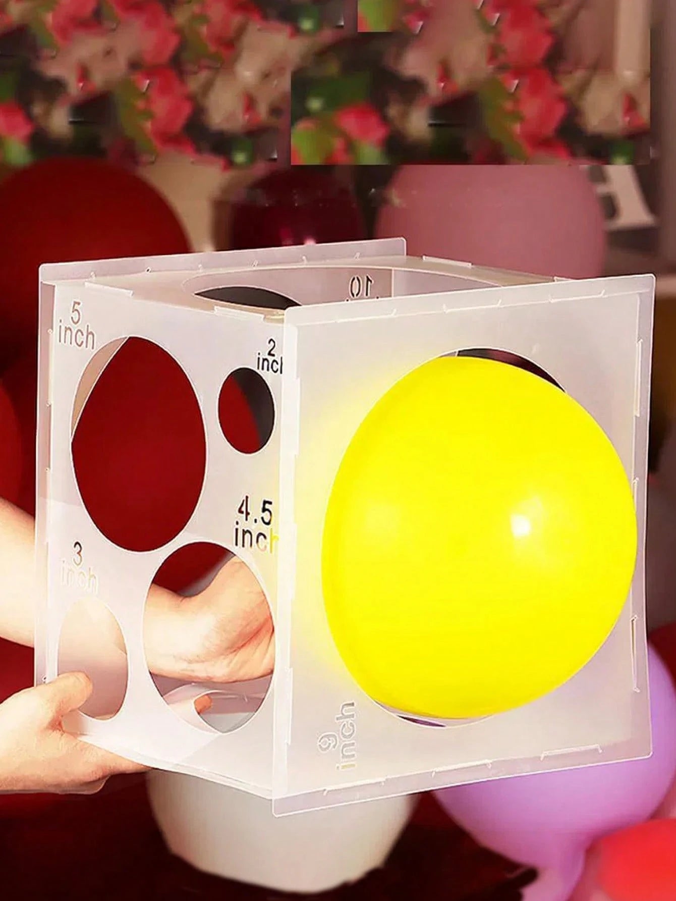 1pc 11-Hole Balloon Sizer Measurer, Foldable Balloon Decoration Measuring Tool, Suitable For Balloon Arches, Balloon Columns, Photo Balloons, Party Balloons, Birthday Balloons, Birthday Decorations, B