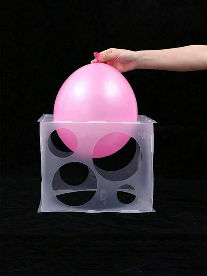 1pc 11-Hole Balloon Sizer Measurer, Foldable Balloon Decoration Measuring Tool, Suitable For Balloon Arches, Balloon Columns, Photo Balloons, Party Balloons, Birthday Balloons, Birthday Decorations, B