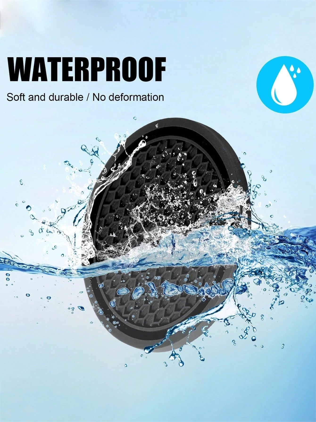 1pc/2PCS/4PCS Car Cup Coaster, Cup Holder Insert Coasters,Universal Auto Non-Slip Cup Holder Embedded In Ornaments Silicone Coaster, Car Interior Accessories Mat,7cm/2.75 Inch Soft Rubber Pad Set Roun