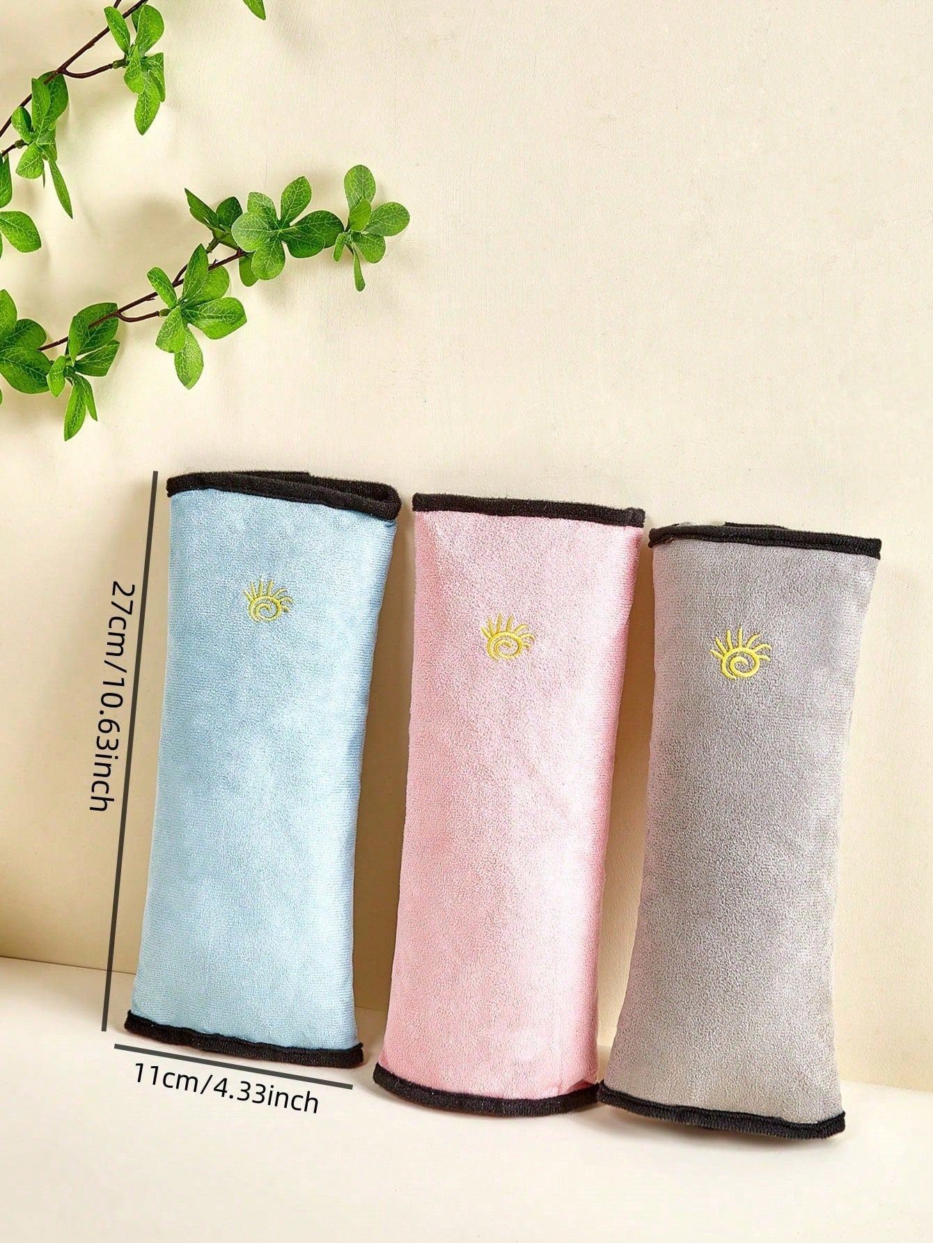 1pc/2pcs Optional Color Car Shoulder Strap Cover Adjustable Fixer Baby Simple Seat Shoulder Strap Cover